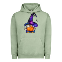 Pigment Oil Green witch gnome with pumpkin Urban Hoodie - BundleAndBundleShop