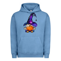 Pigment Pebble Blue witch gnome with pumpkin Urban Hoodie - BundleAndBundleShop