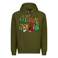Army Green christmas texas western Premium Hoodie - AdoDesignShop