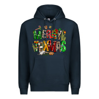 Navy christmas texas western Premium Hoodie - AdoDesignShop