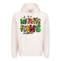 Pale Pink christmas texas western Premium Hoodie - AdoDesignShop