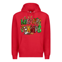 Red christmas texas western Premium Hoodie - AdoDesignShop