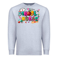 Heather Grey school nurse Premium Sweatshirt - Zillion Design Studio