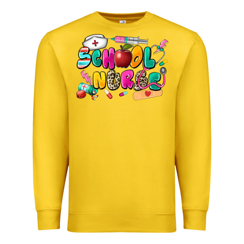 School Nurse Premium Sweatshirt by Zillion Design Studio | Teevron