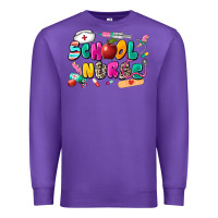 Purple school nurse Premium Sweatshirt - Zillion Design Studio