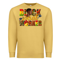 Antique Gold black social worker Premium Sweatshirt - texasbilliewilder