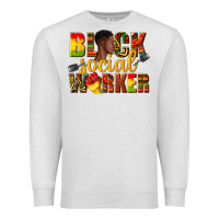 Oatmeal Heather black social worker Premium Sweatshirt - texasbilliewilder