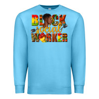 Ocean Blue black social worker Premium Sweatshirt - texasbilliewilder