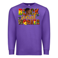 Purple black social worker Premium Sweatshirt - texasbilliewilder