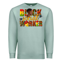 Seafoam black social worker Premium Sweatshirt - texasbilliewilder