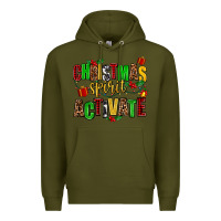 Army Green christmas spirit activate Premium Hoodie - AdoDesignShop