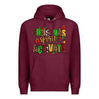 Burgundy christmas spirit activate Premium Hoodie - AdoDesignShop
