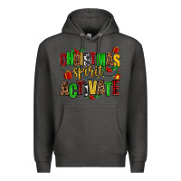 Charcoal Heather christmas spirit activate Premium Hoodie - AdoDesignShop