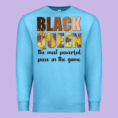 Premium Sweatshirt black queen the most powerful piece in the game
