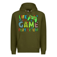 Army Green life is a game play to win Premium Hoodie - JahusDesignShop