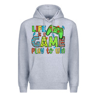 Heather Grey life is a game play to win Premium Hoodie - JahusDesignShop