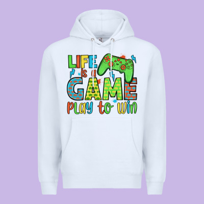 Life Is A Game Play To Win Premium Hoodie Designed By Jahusdesignshop