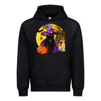 Black black witch cat coffin and moon Urban Hoodie - BundleAndBundleShop