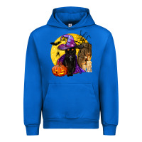 Cobalt black witch cat coffin and moon Urban Hoodie - BundleAndBundleShop