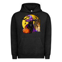 Pigment Black black witch cat coffin and moon Urban Hoodie - BundleAndBundleShop