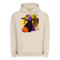 Pigment French Oak black witch cat coffin and moon Urban Hoodie - BundleAndBundleShop