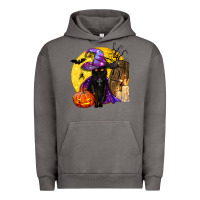 Pigment Tornado black witch cat coffin and moon Urban Hoodie - BundleAndBundleShop