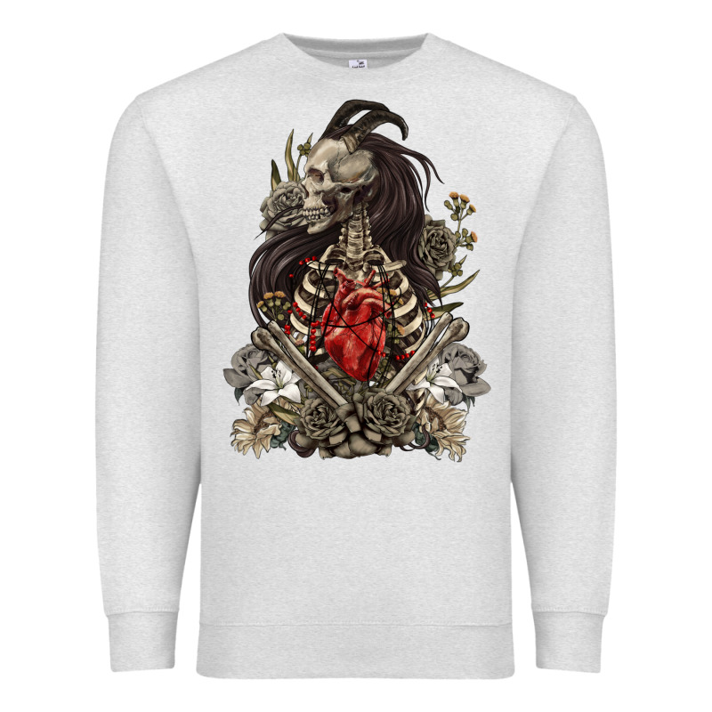 Floral Skeleton Premium Sweatshirt by RanaPortraitStore | Teevron