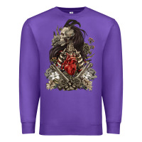 Purple floral skeleton Premium Sweatshirt - RanaPortraitStore