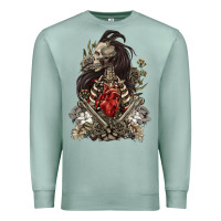 Seafoam floral skeleton Premium Sweatshirt - RanaPortraitStore
