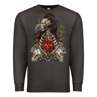 Smoke floral skeleton Premium Sweatshirt - RanaPortraitStore