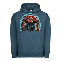 Pigment Midnight Navy black angus  rainbow Urban Hoodie - JahusDesignShop