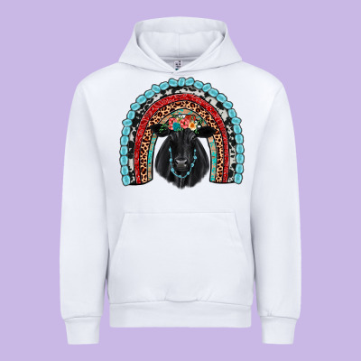 Black Angus  Rainbow Urban Hoodie Designed By Jahusdesignshop