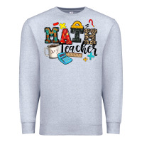 Heather Grey math teacher Premium Sweatshirt - Zillion Design Studio