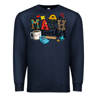 Navy math teacher Premium Sweatshirt - Zillion Design Studio