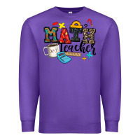 Purple math teacher Premium Sweatshirt - Zillion Design Studio