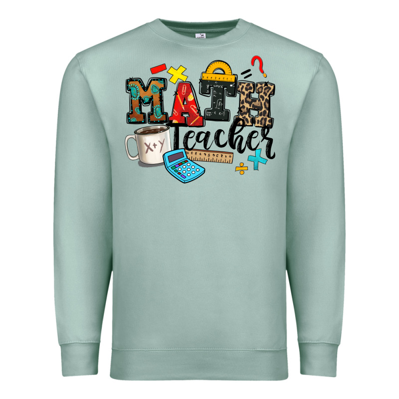Math Teacher Premium Sweatshirt by Zillion Design Studio | Teevron