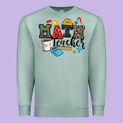 Math Teacher Premium Sweatshirt Designed By Zillion Design Studio