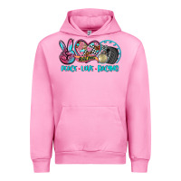 Fuchsia Pink peace love racing Urban Hoodie - AdoDesignShop