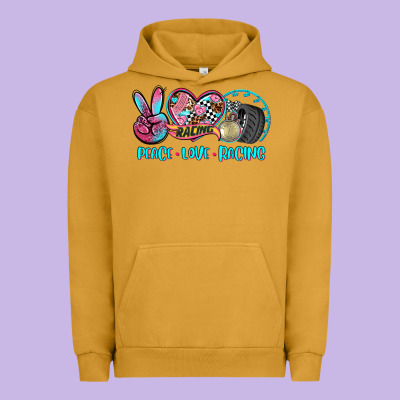 Peace Love Racing Urban Hoodie Designed By Adodesignshop