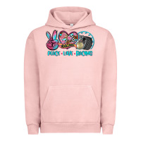 Pigment Salmon peace love racing Urban Hoodie - AdoDesignShop