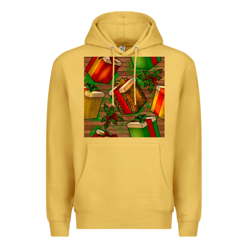 Christmas Gift Box Seamless Pattern Premium Hoodie by BundleAndBundleShop | Teevron