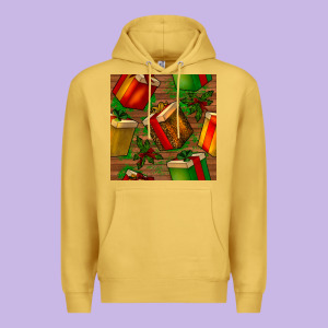 Christmas Gift Box Seamless Pattern Premium Hoodie Designed By Bundleandbundleshop