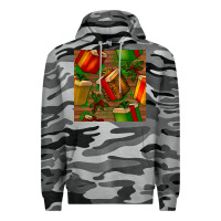 Slate Camo christmas gift box seamless pattern Premium Hoodie - BundleAndBundleShop