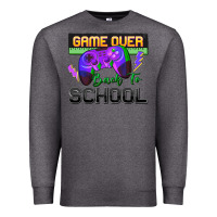 Charcoal Heather game over back to school Premium Sweatshirt - Zillion Design Studio