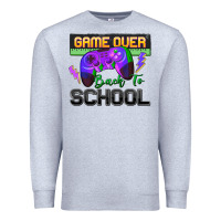 Heather Grey game over back to school Premium Sweatshirt - Zillion Design Studio