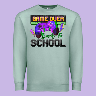 Game Over Back To School Premium Sweatshirt Designed By Zillion Design Studio