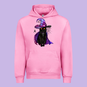 Black Witch Cat Urban Hoodie Designed By Bundleandbundleshop
