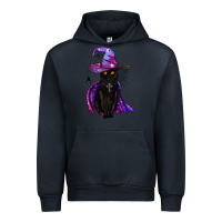 Navy black witch cat Urban Hoodie - BundleAndBundleShop