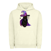 Pigment Pistachio black witch cat Urban Hoodie - BundleAndBundleShop