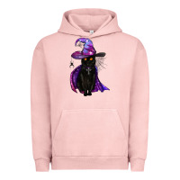 Pigment Salmon black witch cat Urban Hoodie - BundleAndBundleShop